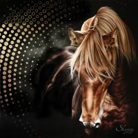 PORTRAIT CHEVAL, TABLEAU ART QUIN SUR COMMANDE