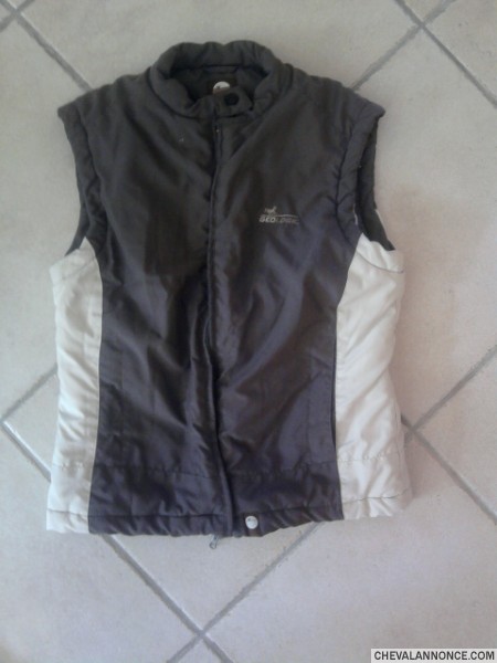 Gilet sans manches, Marron et Beige