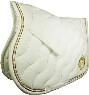 recherche tapis et bonnet blanc avec un lisrure dore de preference peut importe la marque