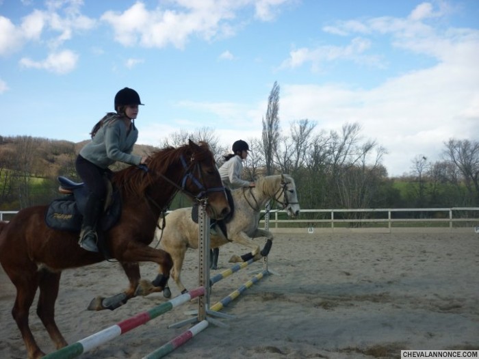 Carroussel sautant! En 2me plan: Laury et Julie && 1er plan: Moi et Orpho, Le cheval de ma vie <3