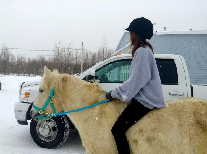 Queeny et moi sous la neige !