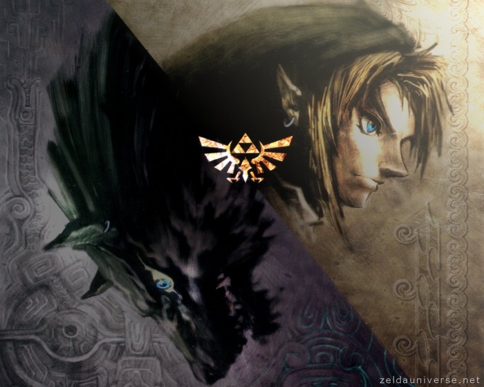 Link de "The legend of Zelda" avec son loup ;-)