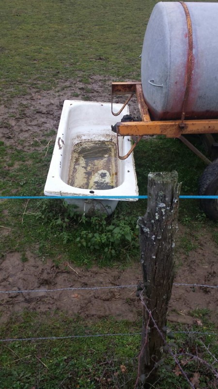 Baignoire et eau en 