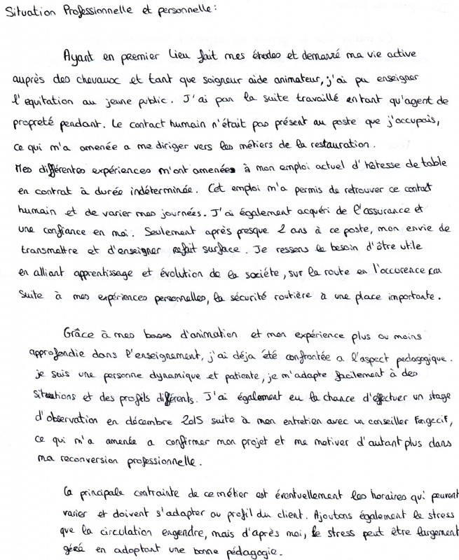 Besoin d'avis sur ma rédaction de dossier fongecif