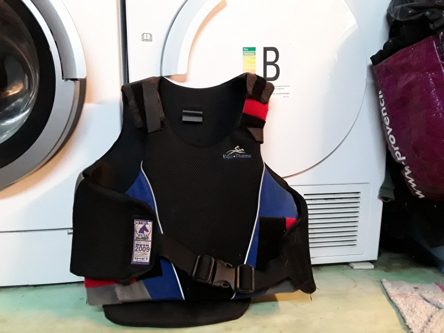 bonjour, je vends mon gilet de protection d\'�quitation  (de marque Equi.Theme) . taille S. je le vends au proix de 50? .