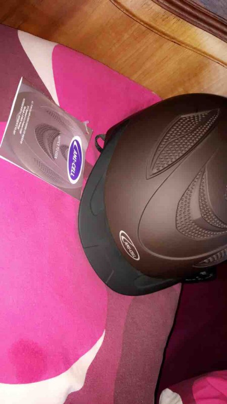 A vendre Couleur : Marron 
Taille : L de 57 � 59 

Casque universel � coque l�g�re, a�ration et double filet amovible. Tour de t�te r�glable par roulette. 

�tat : neuf