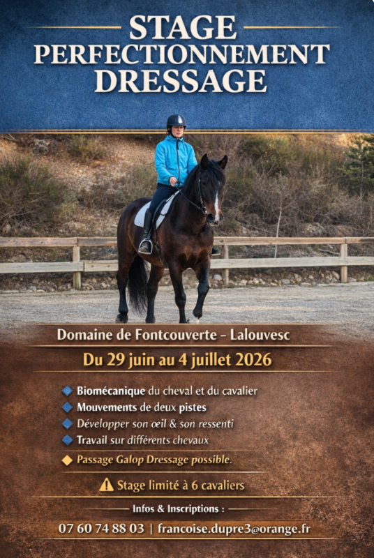 Stage Dressage en pension compl�te 