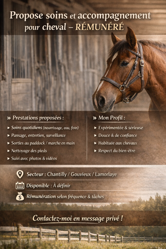 S occuper des chevaux r�mun�r�