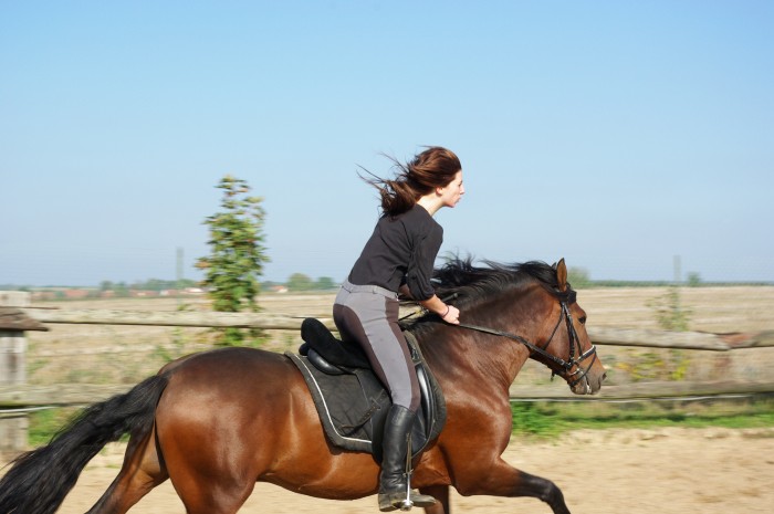 ma fille Sandra au grand galop