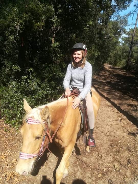 Moi et ma petite flam � sa premi�re balade dans son d�bourrage 