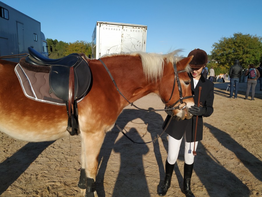 Alexa et moi au concours du 17/11/2019 au Centre questre des Verris