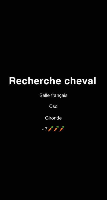Recherche cheval 