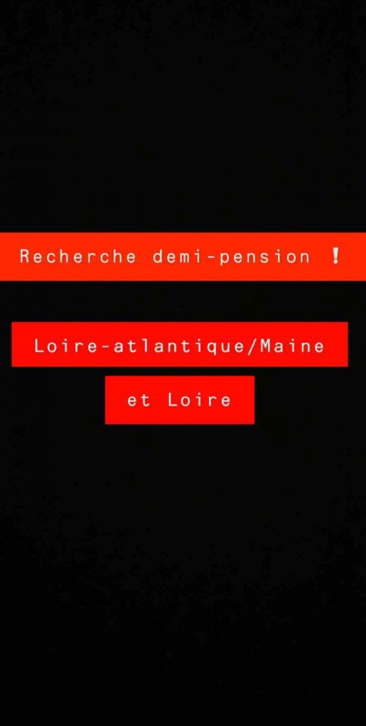 Bonjour, actuellement situ� � la Varenne (49) je suis � la recherche d\'une demi-pension pour pouvoir remonter � cheval car j\'ai d� arr�ter pour cause de plusieurs d�m�nagements. Je monte � cheval depuis petite mais � petit niveau, j\'ai fait un an en ce