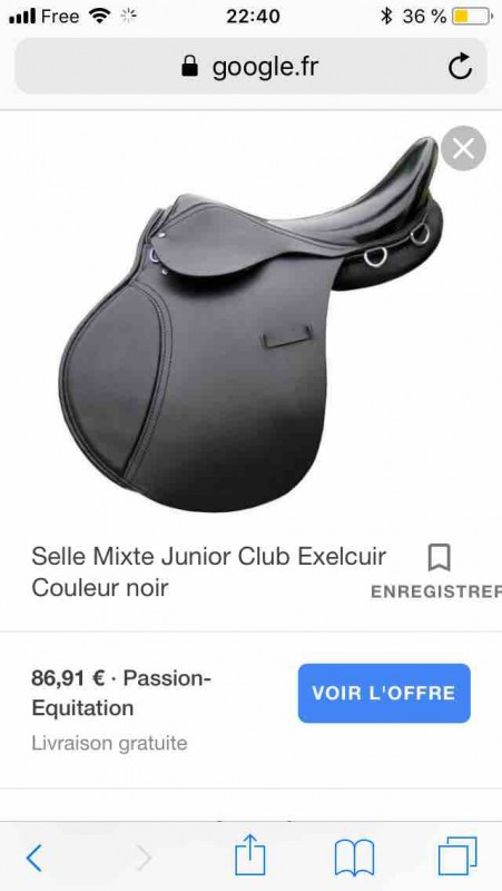 Une selle noire