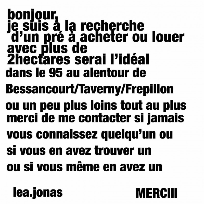 Merci de lire et de me contacter 