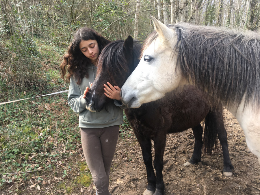 Ch�rie et uhana au pr�s 