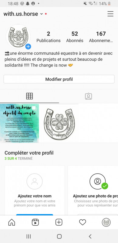 Besoin de soutiens de la part des cavaliers , avez vous envie qu\'une communaut� �questre soit enfin cr��e et voit le jours. Allez suivre sur Instagram le compte with.us.horse et partagez � vos amis/connaissances , cela pourrais apporter une innovation da